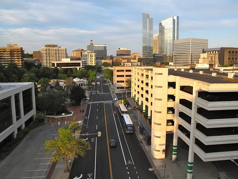 White Plains, NY at dusk